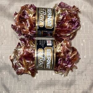 2 Skeins Discontinued Bernat Boa Bulky Wt Yarn